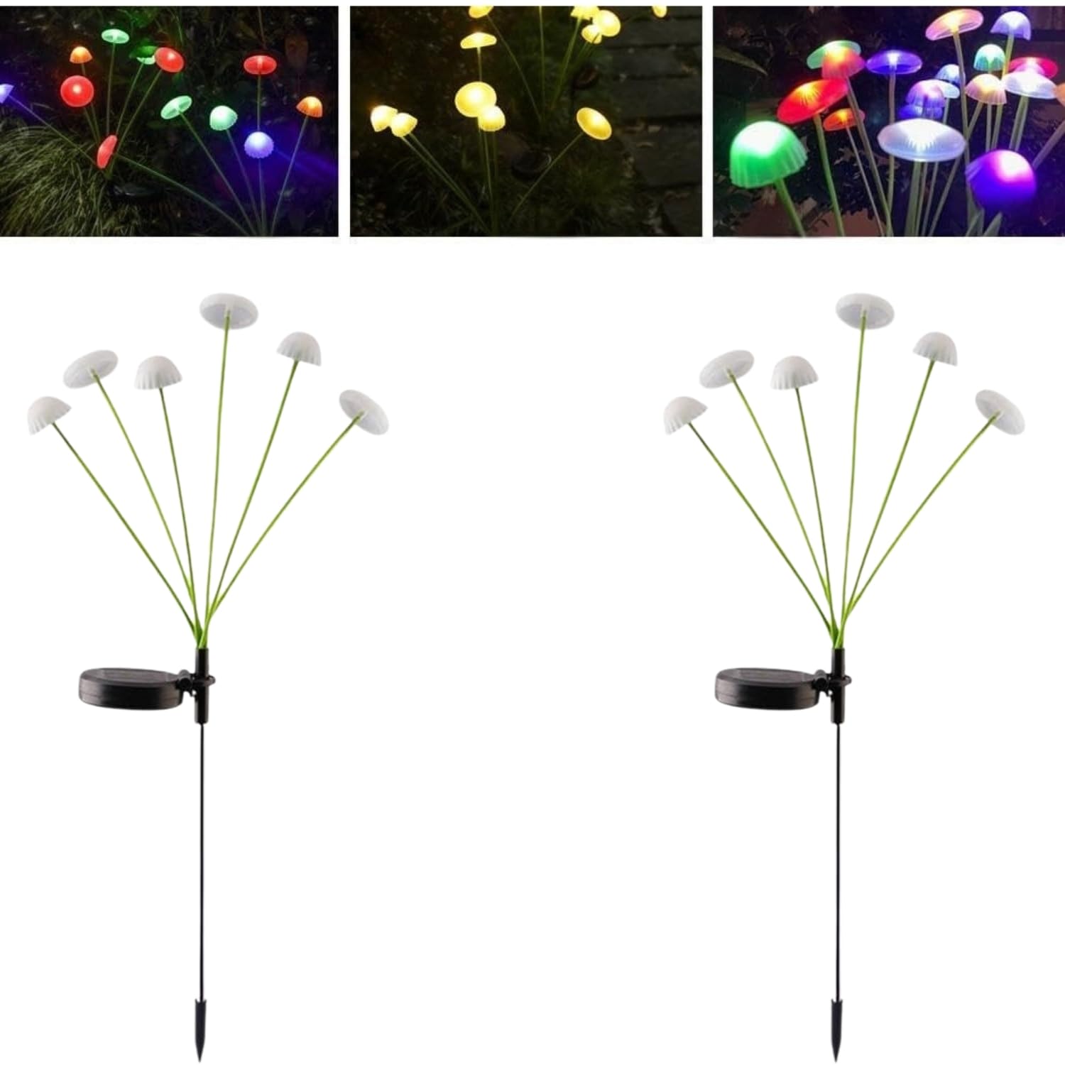 Toxen Solar Jellyfish & Mushroom Lights for Garden | 6‑Colour RGB LED Outdoor Garden Landscape Stake Lamp for Yard Pathway Patio Lawn Decor, Auto Dusk‑to‑Dawn, Energy‑Saving, Weather‑Resistant (2)-image-46