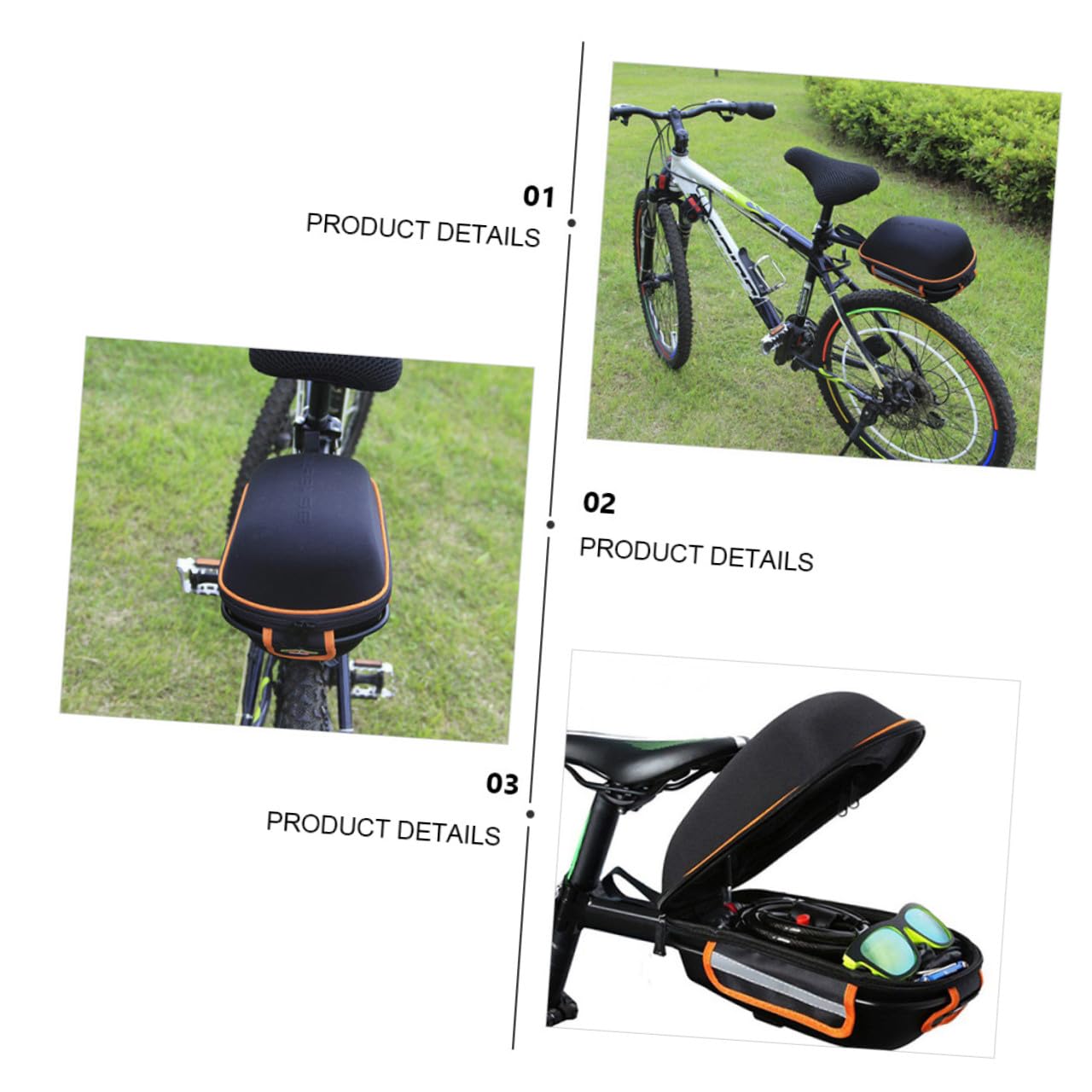 Toddmomy Borsa Portapacchi Posteriore per Bici, Grande Capienza, Nero | Eva e Tessuto, Doppia Zip, per Sport All'aperto e Appassionati di Bici