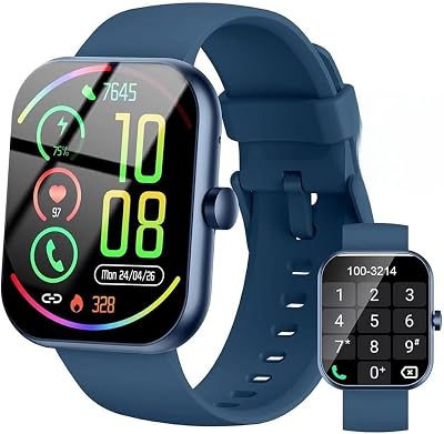 2026 Smartwatch Uomo Donna, 1.96″ Smartwatch con Effettua/Risposta Chiamate, 110+ Sportive Fitness Tracker con Sonno Contapassi Cardiofrequenzimetro, Impermeabil IP68 Smart Watch per Android/iOS