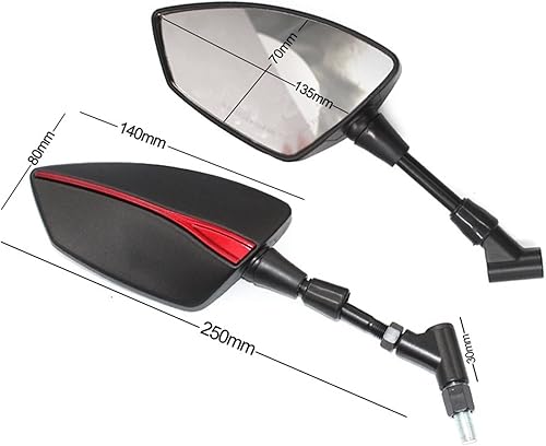 Miniatura 6 de Espejos retrovisores laterales ajustables para motocicleta para BMW F650GS F650 GS F 650 GS (color dorado)