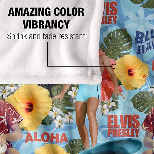 Miniatura 4 de Elvis Presley Blue Hawaii - Manta con licencia oficial de Silky Touch, súper suave, 50 x 60 pulgadas