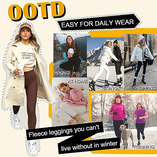 Fullsoft Fleece Lined Leggings Women Tummy Control High Waisted Workout Winter Warm Soft Yoga Pants thumb #3