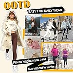 FULLSOFT Fleece Lined Leggings Women High Waisted Tummy Control Workout Winter Thermal Warm Soft Yoga Pants - Image 4