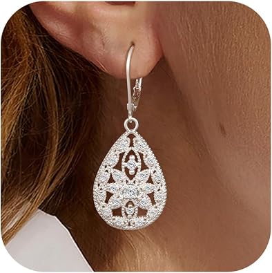 Gold Dangle Earrings for Women Trendy Hypoallergenic 14K Dainty Dangle Earrings for Prom