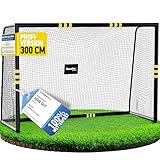 Racetex Fussballtore für Garten Kinder und Erwachsene mit [Anti-Rost Beschichtung] - Fußballtor Kinder inkl. Erdanker für optimalen Halt - Fußball Tor mit rundum Polsterung (300cm x 200cm)