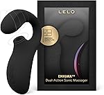 LELO ENIGMA, Masajeador Sónico de Doble Estimulación, Succionador de Clítoris y Vibrador Femenino con 8 Modos de Placer, Black
