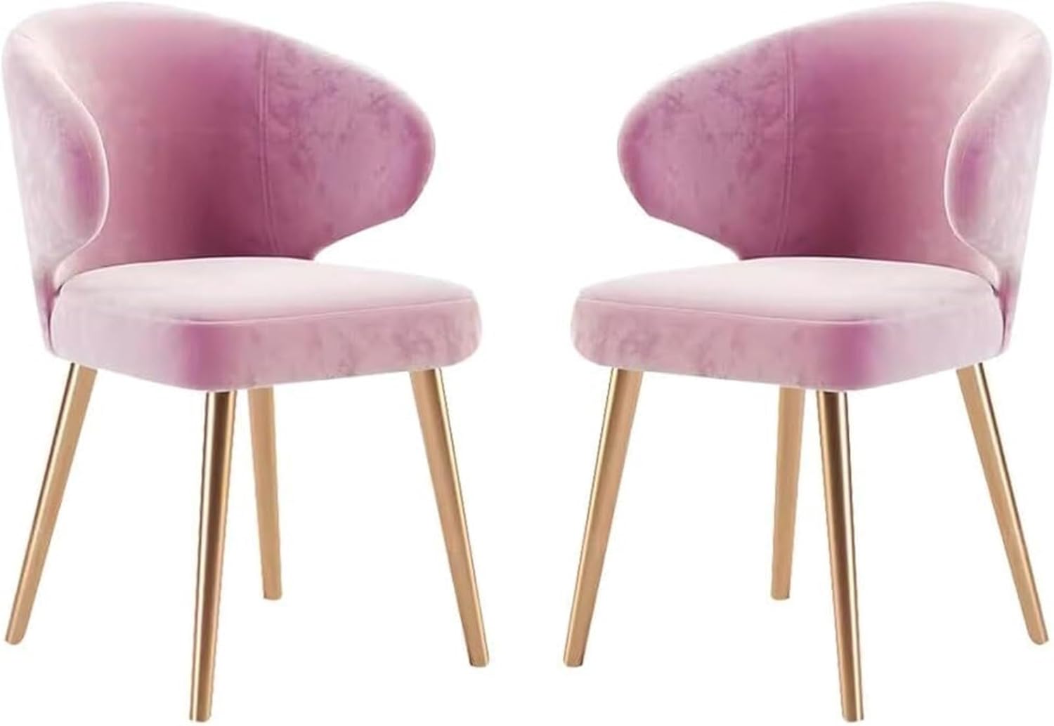 ベルベット ピンク 椅子 2脚セット モダンチェア ダイニングチェア 2脚