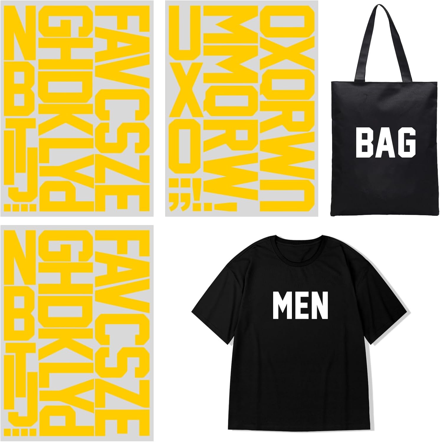 Amazon.com: 3 Inch Iron On Heat Transfer Letters Alphabets Fabric Vinyl ...