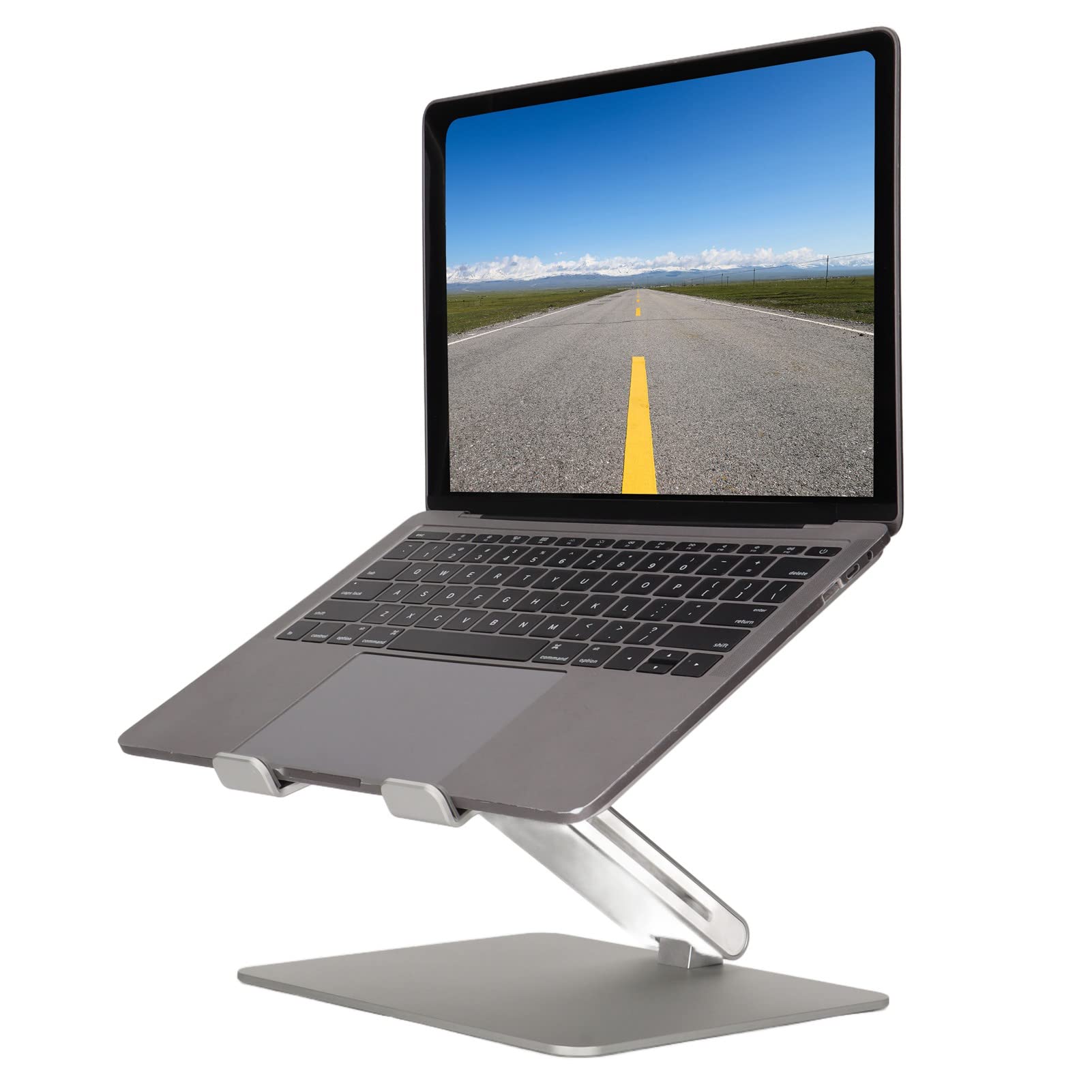 Elevador Portátil para Computadora Portátil, Soporte para Tableta de Aleación de Aluminio Duradero, ángulo Ajustable para Visualización Amigable con el Cuello, Compatible con Computadoras