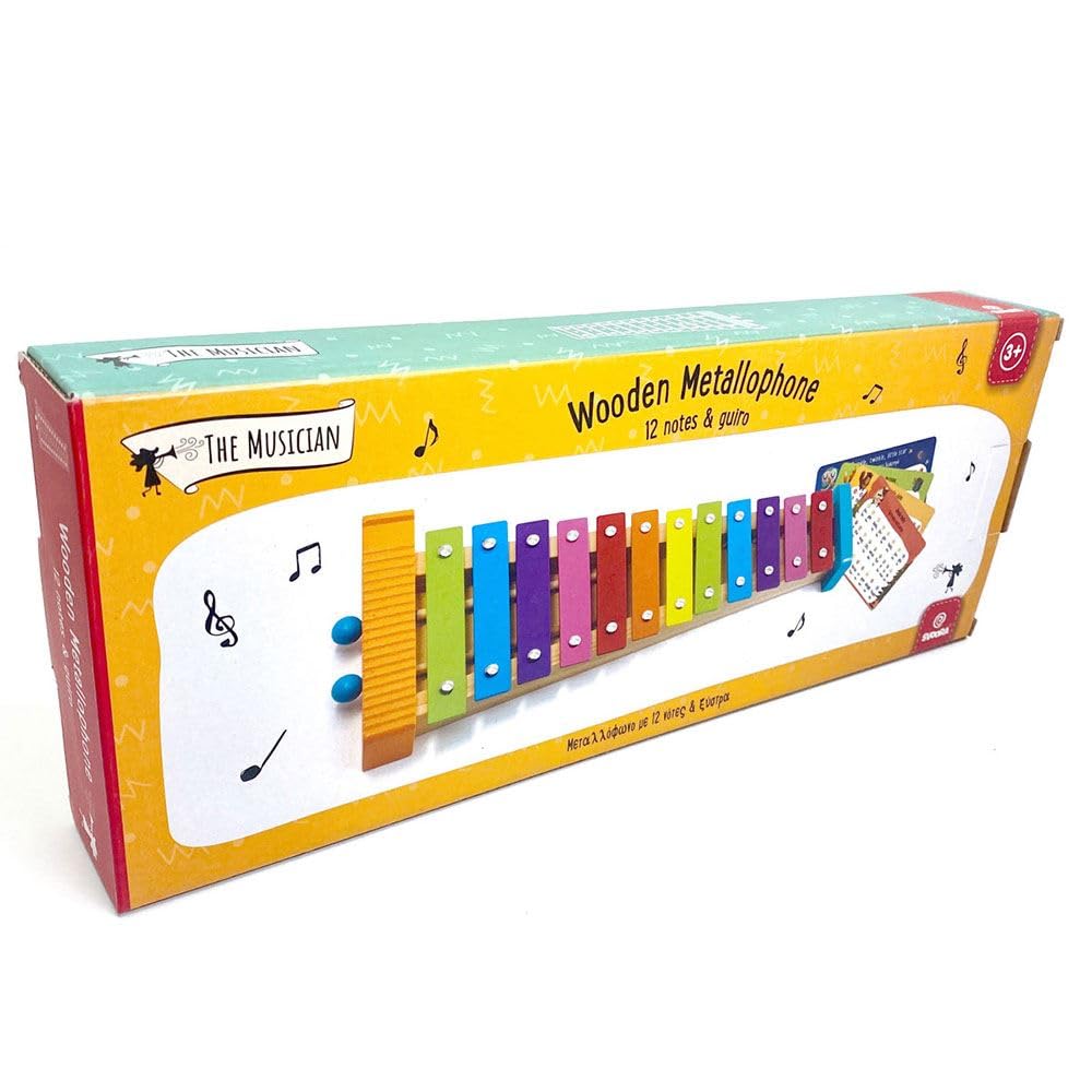 xylophone giocattolo 12 noci metallo per bambini 3 anni+