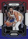 2023-24 PANINI PRIZM PRIZMS RED WHITE AND BLUE #213 SADDIQ BEY ATLANTA HAWKS BASKETBALL OFFICIAL TRADING CARD OF NBA