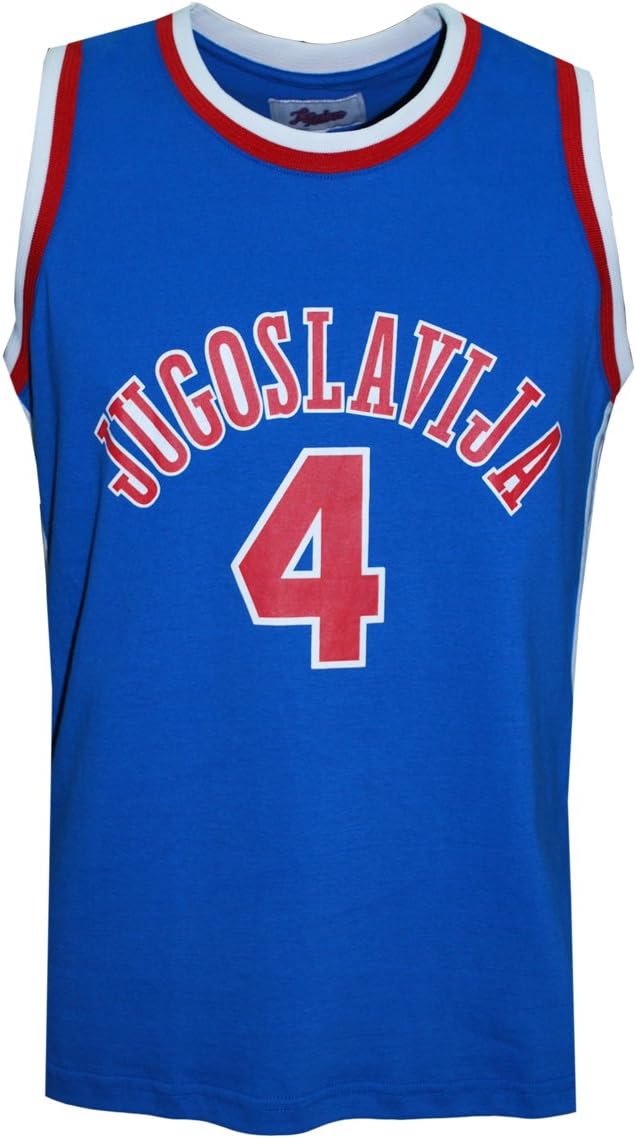Retro League Yugoslavia 1986 Basketball Shirt (Medium) Royal