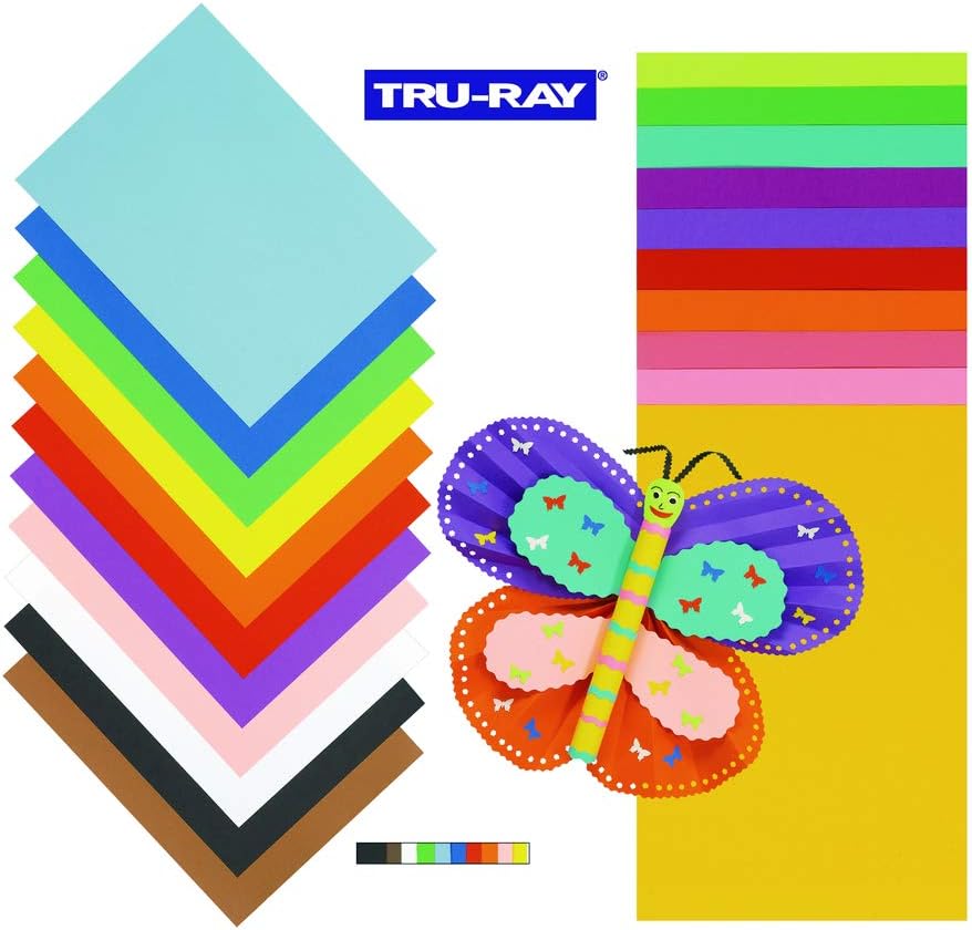 Riverside Paper Tru Ray Bright Construction Paper, 12 x 18, 10 Assorted Colors, 50 Sheet Pack (RIV02941) Category: Construction Paper