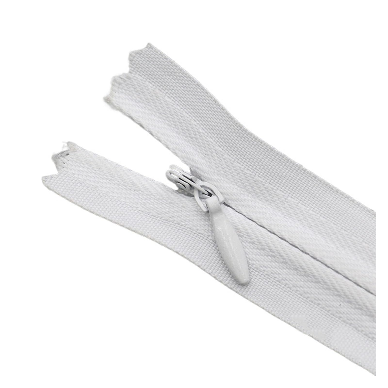 Zippers Sewing, Invisible Nylon Coil Zippers Pack of 20 Multicolor 28-60cm(White,28CM)