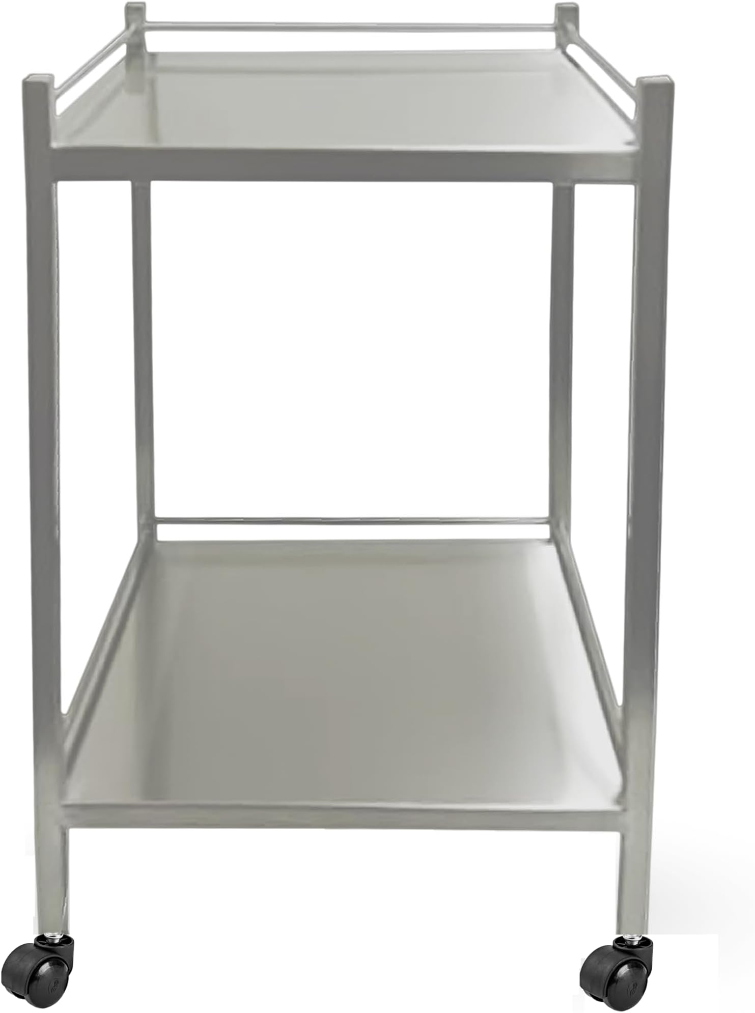SAIFIXยฎ Medical Instrument Trolley with Wheels Surgical Vehicle Medical Cart Trolley 2 Tier Stainless Steel Beauty Salon Rolling Trolley (40 L ร 40 W ร 76 H CM's)