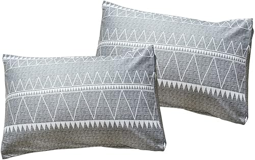 Miniatura 7 de Jingzhang - Juego de funda de edredón y funda de almohada de calidad de hotel (3 piezas), color gris, Poliéster & Mezcla de poliéster, Gris, gemelo