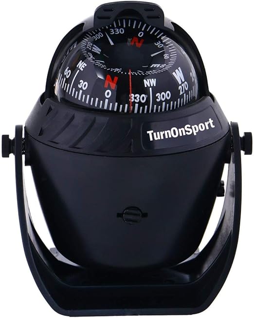 Boat Compass Dash Mount Flush - Boating Compass Dashboard Suction - Navigation Marine Compass Boats Surface Mount - Illuminated Dashboard Compass Ship - Electronic Sea Compass