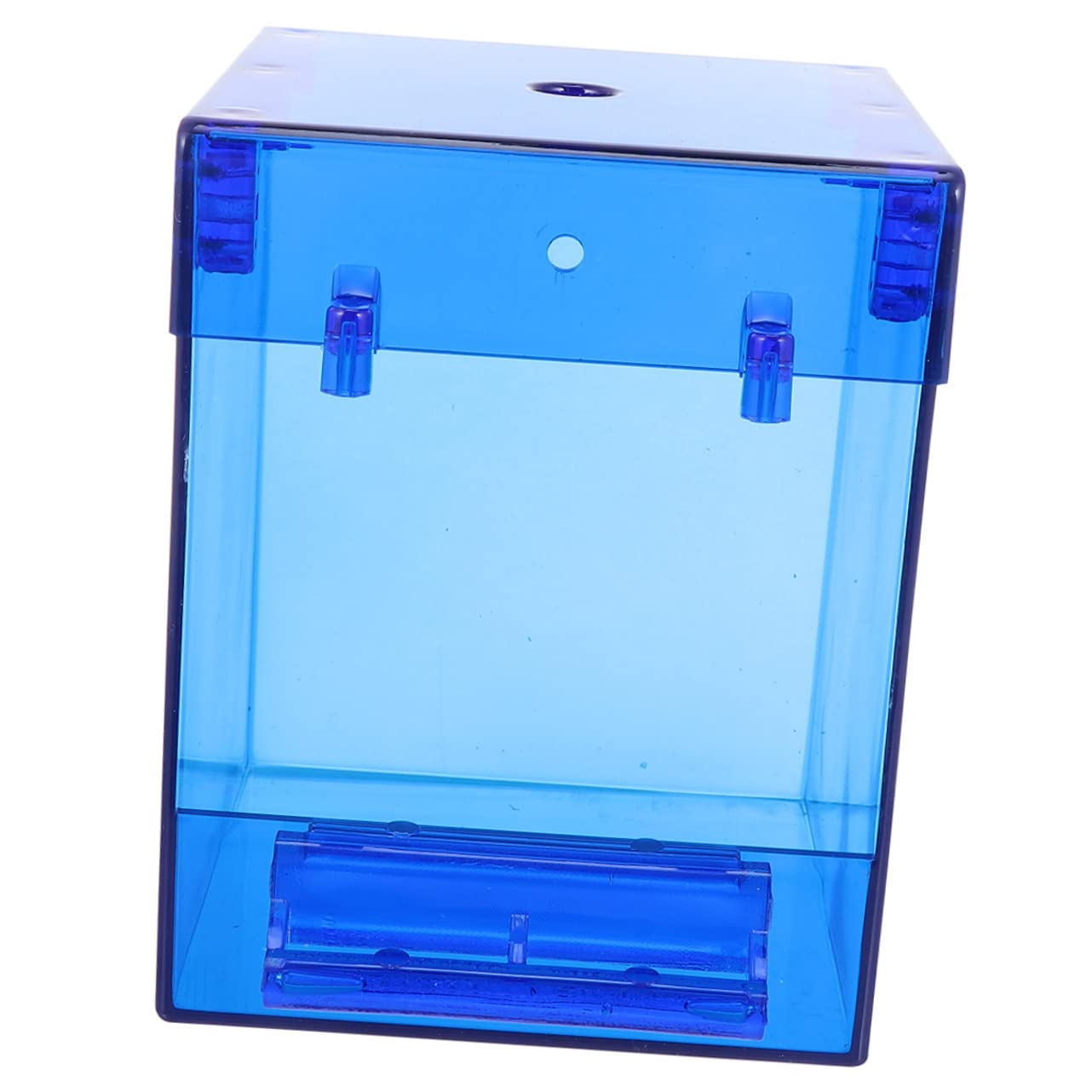 Kisangel Box Parrot Bath Box Outdoor Bird Bath Budgie Bath Shower Bird Bath Bowl Container Pet Bathtub for Birds Baths Indoor Bird Tub Parakeets Hanging Little Bird Blue Acrylic