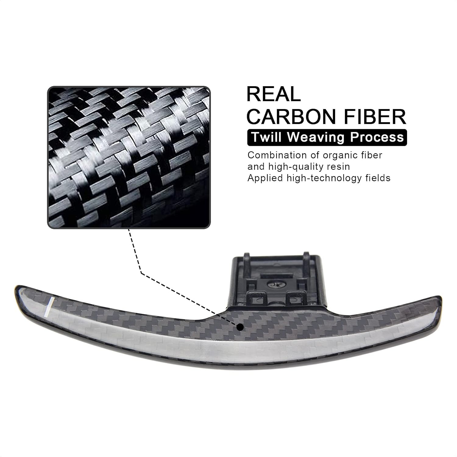 TANGSEN Real Carbon Fiber Steering Wheel Shift Paddle Extended Shifter Trim Cover Compatible with BMW F01 F02 F06 F07 F10 F13 F15 F20 F21 F30 F45 F48 F80 F83 I12 M2 M3 M4 M5 R56 X1 X2 Car Accessories
