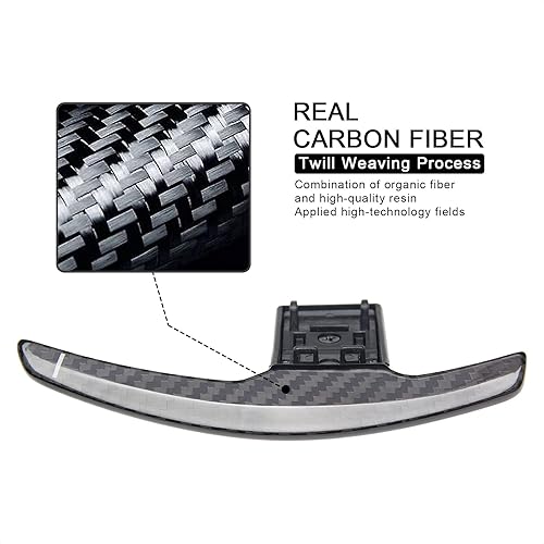 Miniatura 9 de TANGSEN Cubierta de fibra de carbono real para volante de cambio extendida compatible con BMW F01 F02 F06 F07 F10 F20 F21 F30 F45 F48 F80 F83 I8 I12