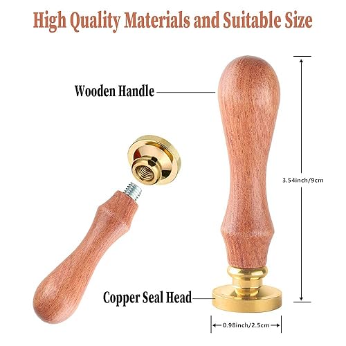 Miniatura 3 de Sello de cera animal con cabeza de latón extraíble y mango de palisandro, diseño retro vintage de gato para sobres de boda e invitaciones