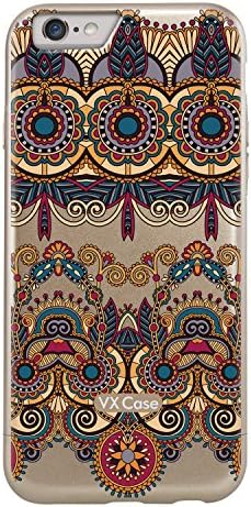 iPhone 6S Plus Case, VX Case (Folk Stamp) TPU Hard Back Cover [Designs] [Shock Absorbent] for Apple iPhone 6S Plus (2015) & iPhone 6 Plus (2014) - (Folk Stamp)