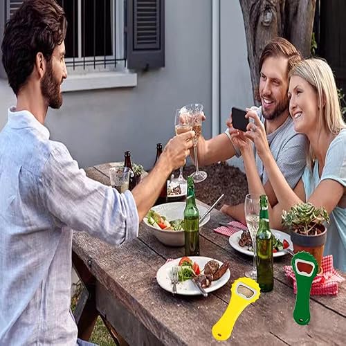 Miniatura 6 de Llavero abrebotellas de cerveza, llavero abrebotellas a granel para hombres y mujeres, llavero multicolor para abrebotellas de cerveza, para bar,
