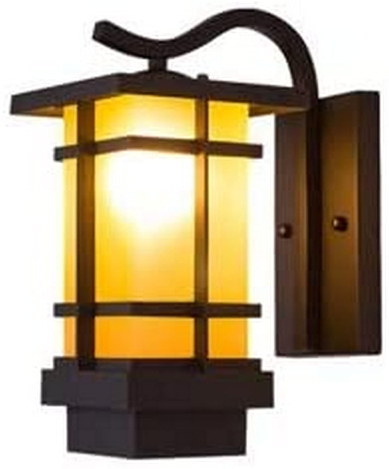 CWCQGH Wall Sconces, Wall Light E27 Outdoor Wall Lamp Wall Light Modern Simple Waterproof IP44 Lantern Garden Villa Patio Sconce Home Decoration Wall Lamp,Yellow Glass