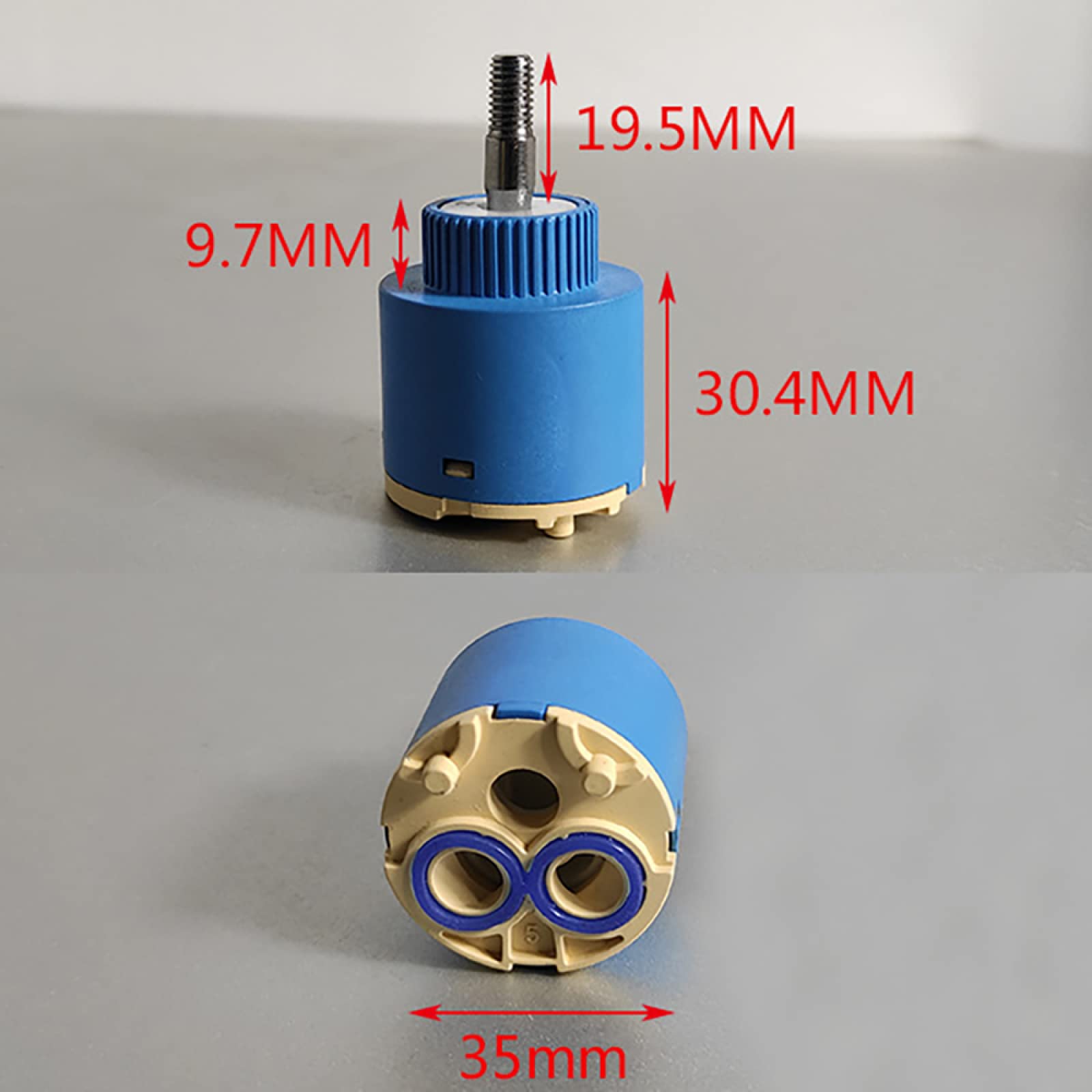 Cartucho de repuesto para grifo de cocina de baño, mezclador de disco de cerámica de 35/40 mm, válvula de repuesto para reparación de grifos, válvula de control interior, construcción de plástico