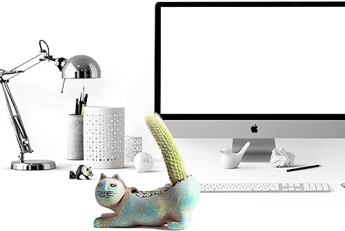 Miniatura 10 de DIYOMR Macetas para gatos suculentas mini macetas de cerámica para gatos contenedores para cactusplantas para decoración del hogar oficina