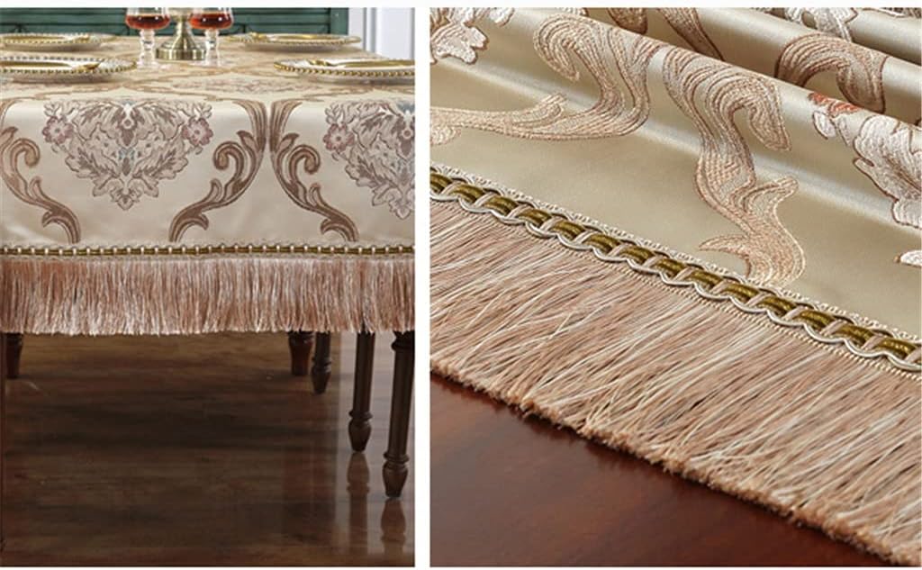 Thick European-Style Tablecloth Tablecloth Square Tablecloth Tea Table Dust-Proof Multi-Purpose Cover Towel(160 * 250cm)