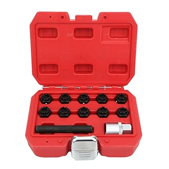 Amazon Co Jp Elerose 盗難防止ネジの取り外し ベンツa B C R Mクラス用の12個の盗難防止ロックホイールナットソケットセットリムーバーインストーラーフィット 車 バイク