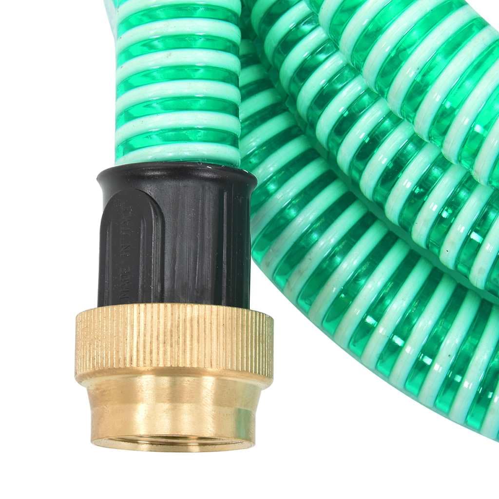 Manguera de aspiración con conectores de latón verde de 1,1 pulgadas y 10 m, manguera de agua flexible de PVC para riego de jardín, servicio de agua doméstica, accesorios de piscina, sin