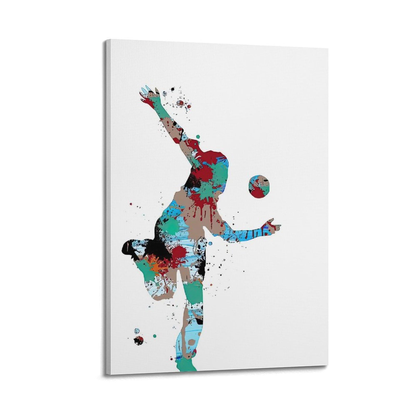 NXIYUHA Watercolour Sport Poster Men's Bowling Cricket Cricket Bowler Decorative Painting Canvas Art Picture 12x18inch(30x45cm)