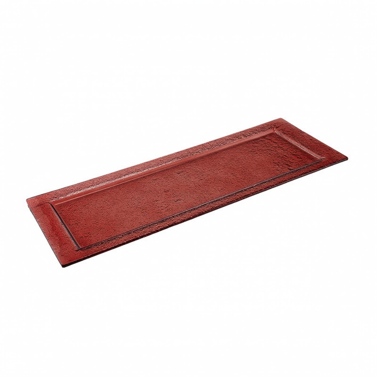 Vassoio da Esposizione per Pasticceria | Professionale, Vassoio Rettangolare con Bordo Rialzato, Moderno, , per Hotel, Catering, Pasticcerie , XL , Rosso