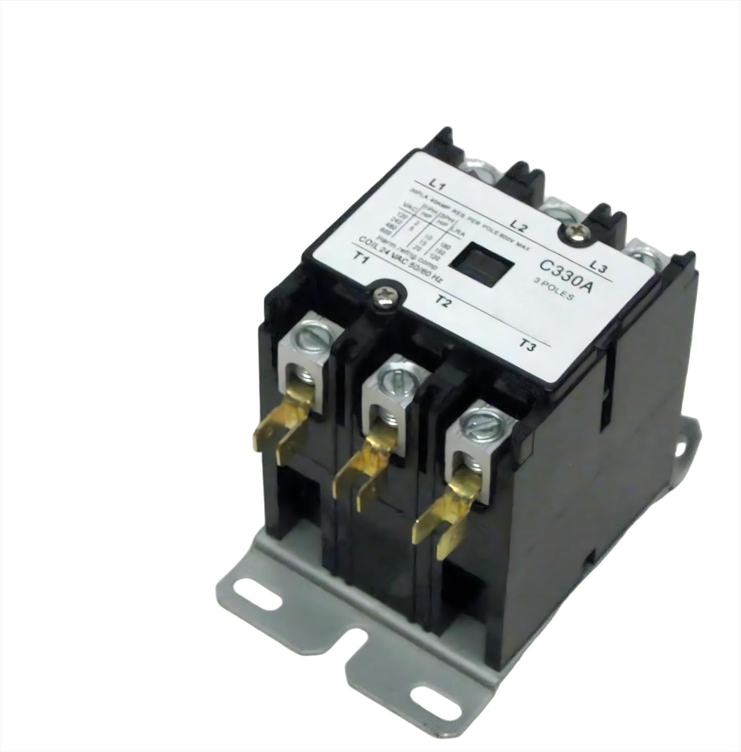 C330A Air Conditioner Contactor - Fits for Packard Air Conditioner Parts Replacement - Replacement Household Furnace Electronic Relays - 3 Pole 30 Amps 24 Volts