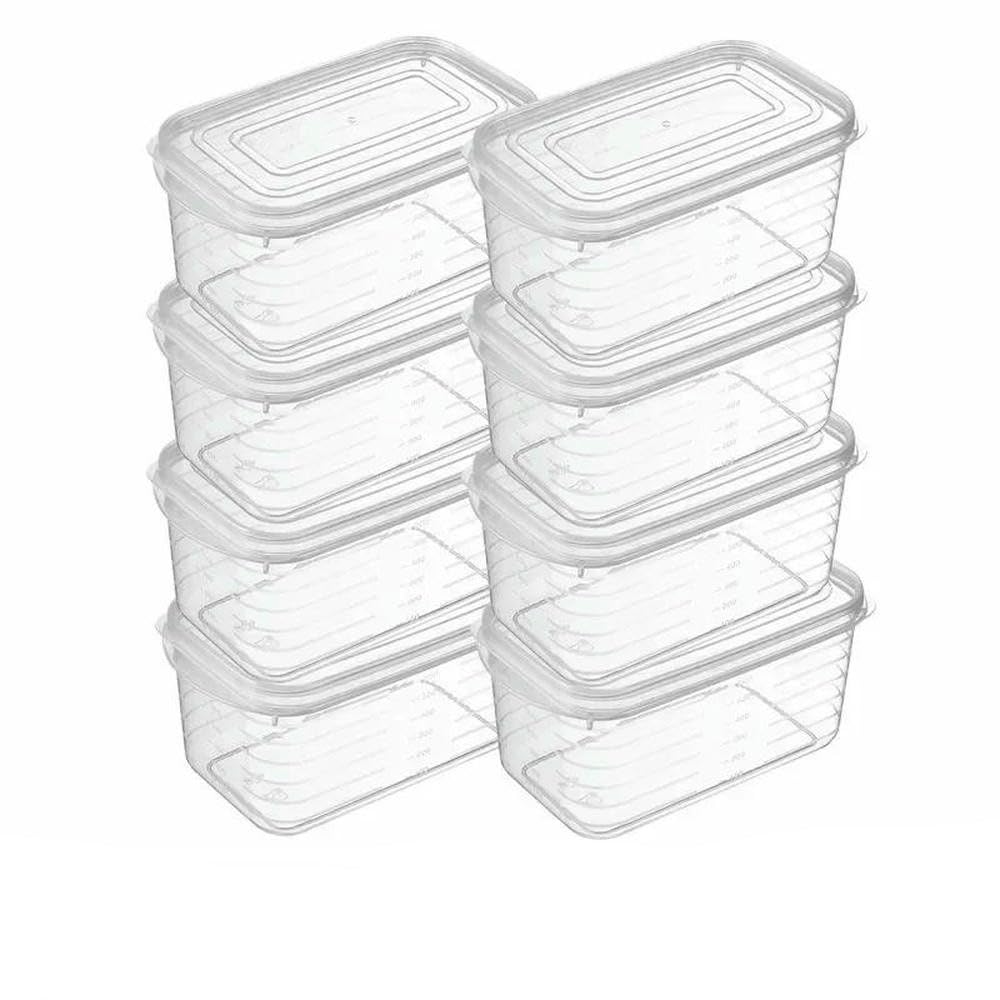 1/10PCS Refrigerador Congelador Caja de Carne Cajas de conservación de Alimentos Contenedor de Almacenamiento de Verduras Frescas con Tapa Contenedor de Alimentos para Verduras