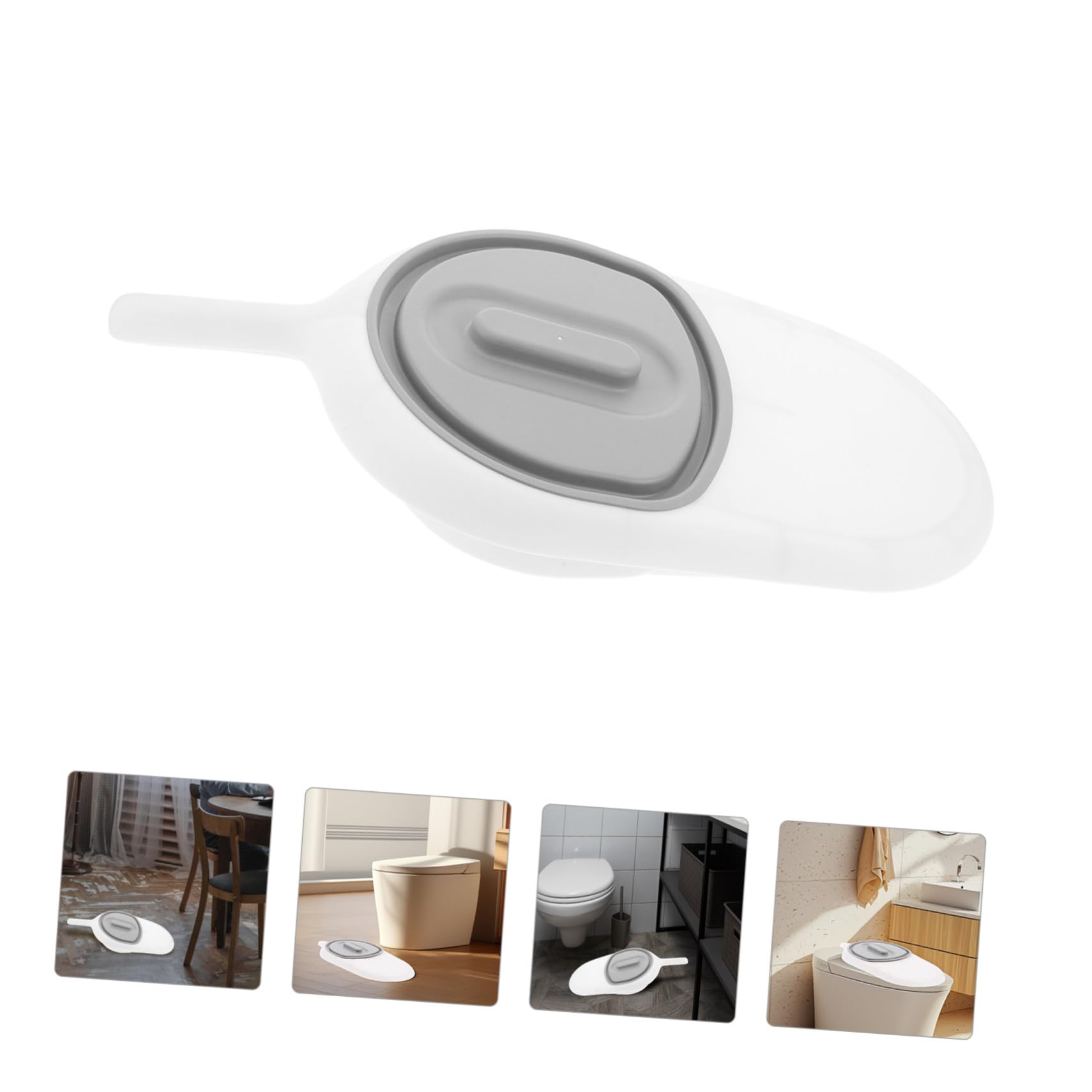 Mikinona Padella per Anziani con Manico in Plastico, Design Inclinato, Facile da Pulire, per Assistenza a Pazienti Allettati e Intestinali