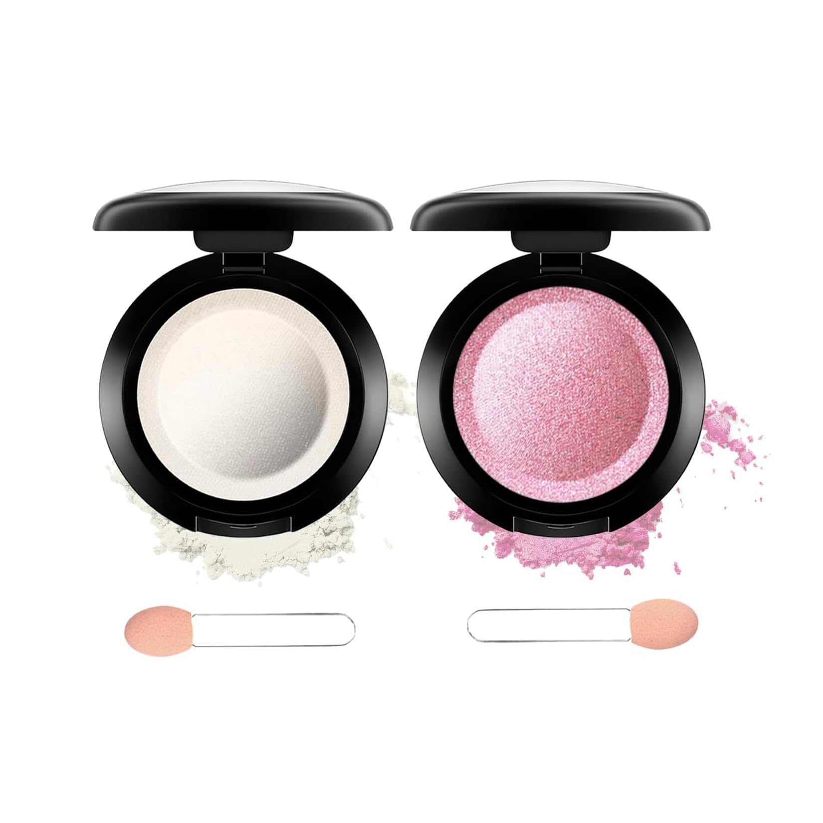 White & Pink Glitter Powder Eyeshadow Palette