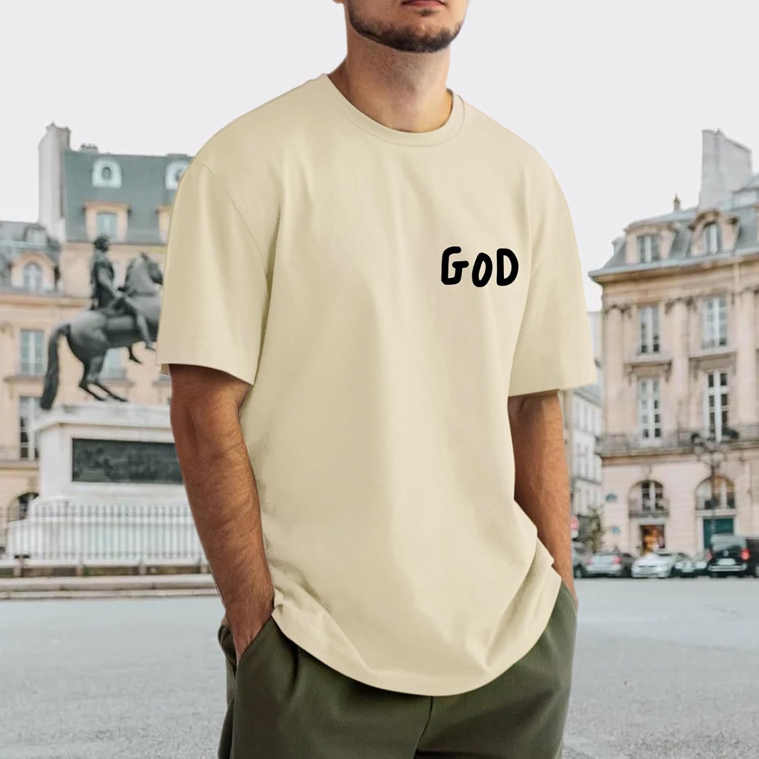 Christian Shirts for Men Inspirational God Shirt Religious Faith Tshirt Oversized Jesus Bible Verse Graphic Tee Top - Image 3