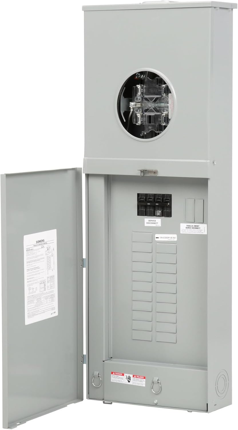 Siemens MC2040S1200JLC MC2040S1200JLC meter-load center combination, 20 space, 40 circuit, 200 Amp, lever bypass, solar ready,
