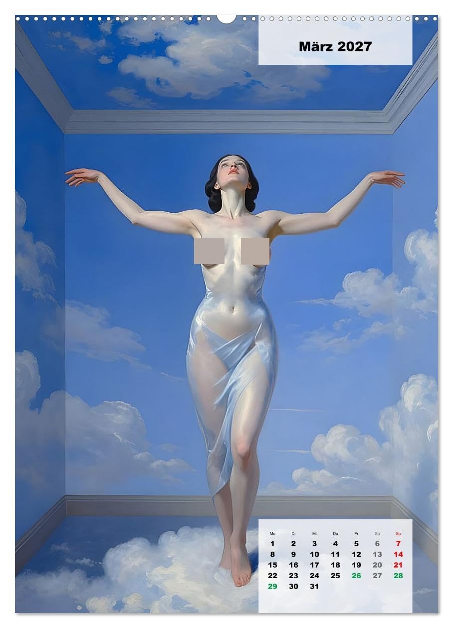 Entblößte Epochen – Surrealismus (hochwertiger Premium Wandkalender 2027 DIN A2 hoch), Kunstdruck in Hochglanz: Weibliche Schönheit jenseits der Wirklichkeit (CALVENDO Erotik)