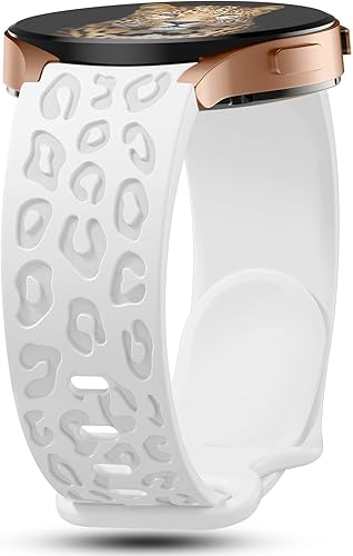 Correas grabadas de leopardo sin brecha compatibles con Samsung Galaxy Watch 654 Band 1.575 in 1.732 in, Watch 6 1.850 in 1.693 in, 5 Pro 1.772 in,
