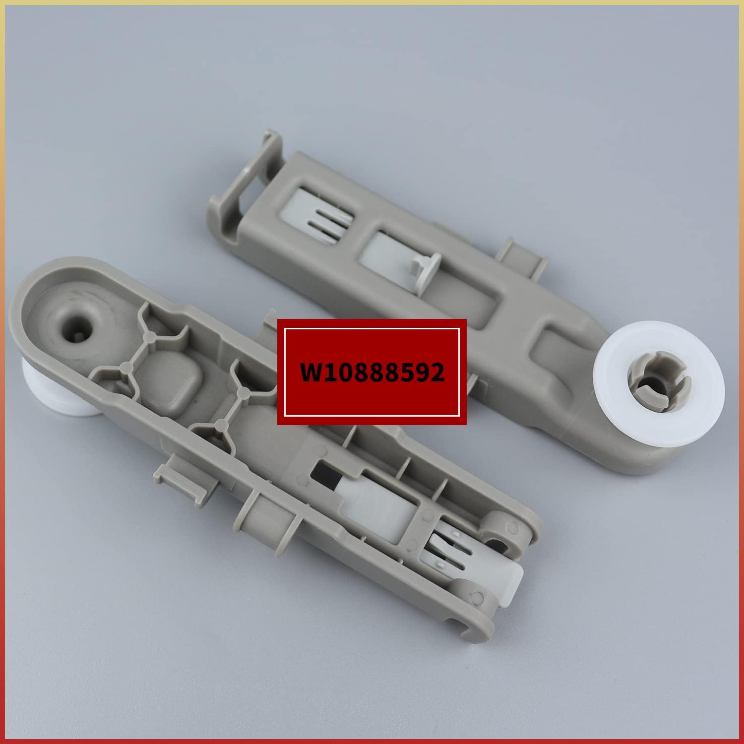 2 pcs W10888592 Dishwasher Upper Rack Wheel Top Replacement Part Compatible with Whirlpool Kenmore Maytag Dishwashers Upper Dishrack Roller Assembly- Replaces WP8575281 PS11769236 8575281