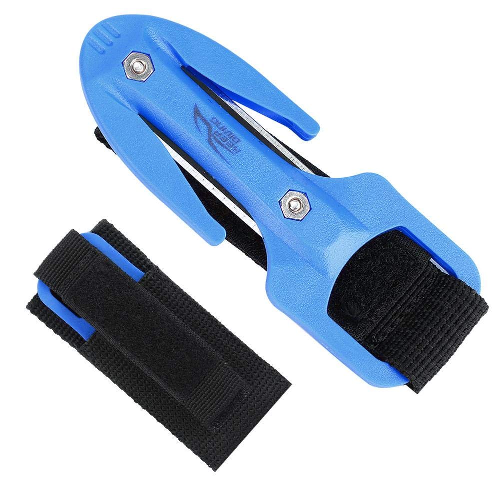 Tbest Sicherheit und Rettung Scuba Diver Twin Line Cutter mit Hartplastikscheide ABS Tauchen Schneidmesser Tauchen Hand Line Cutter Tauchen Secant Schneidmesser Unterwasser
