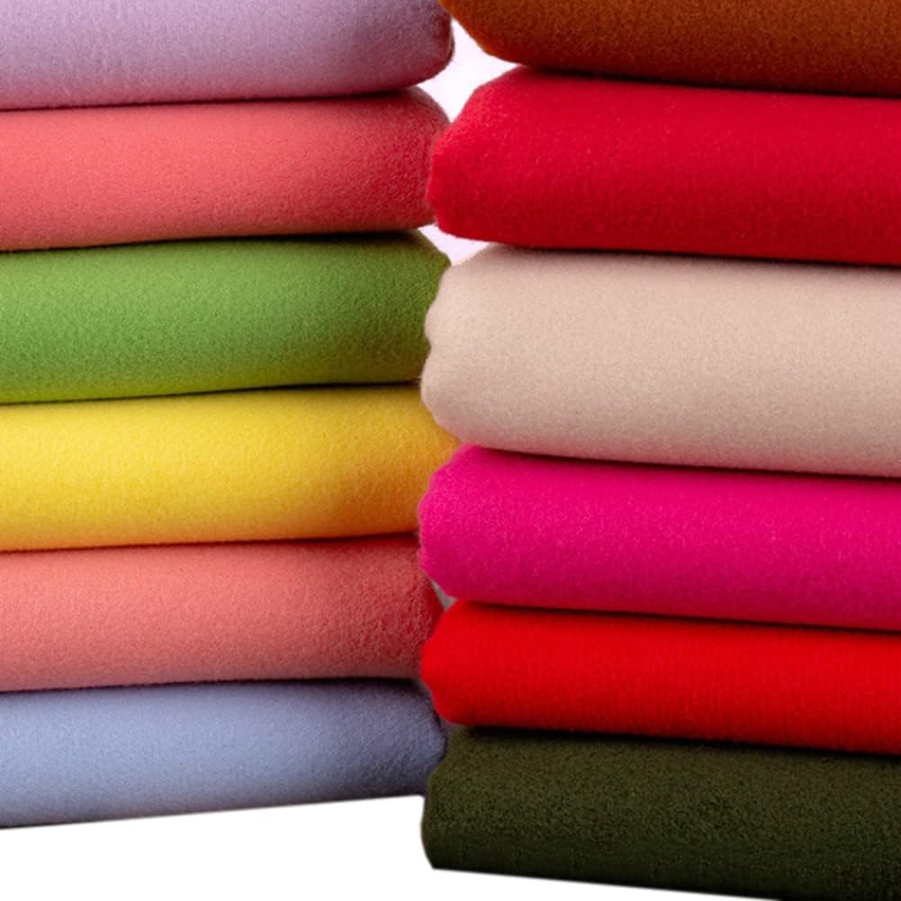 Wool Cashmere Fabric Thicken Double-Sided Imitation Woolen Winter Coat Material (Beige,59x39 in/150x100 cm)