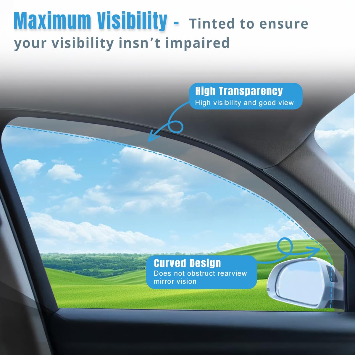 Windabweiser Autofenster, Windabweiser für VW Transporter T5 2003-2015 & T6 2015-2020 & T6.1 2020-