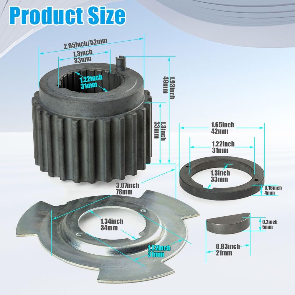 Timing Belt Crankshaft Sprocket Gear Pulley Sensor Blade Plate & Spacer Kit for Mitsubishi Montero Sport Galant Eclipse Diamante 3.0L 3.5L V6 MD184894 MD184901 MD309036 MD008959