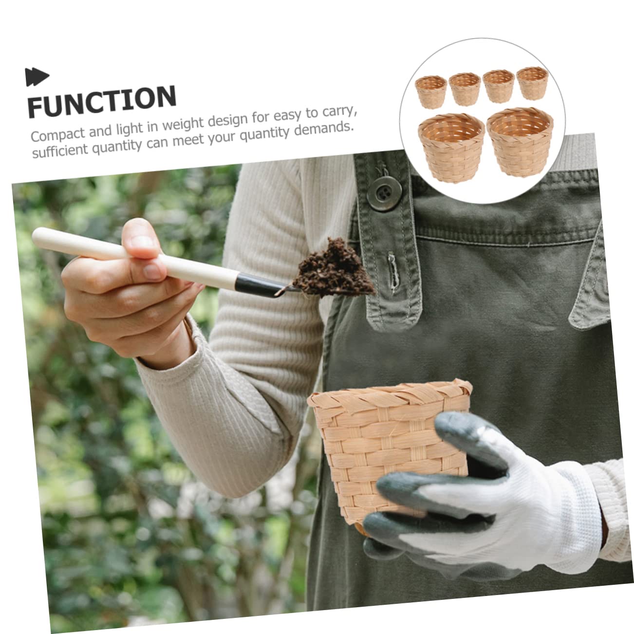 Amazon｜Hohopeti 竹製収納バスケット 繊細な編み込みデザイン 多機能