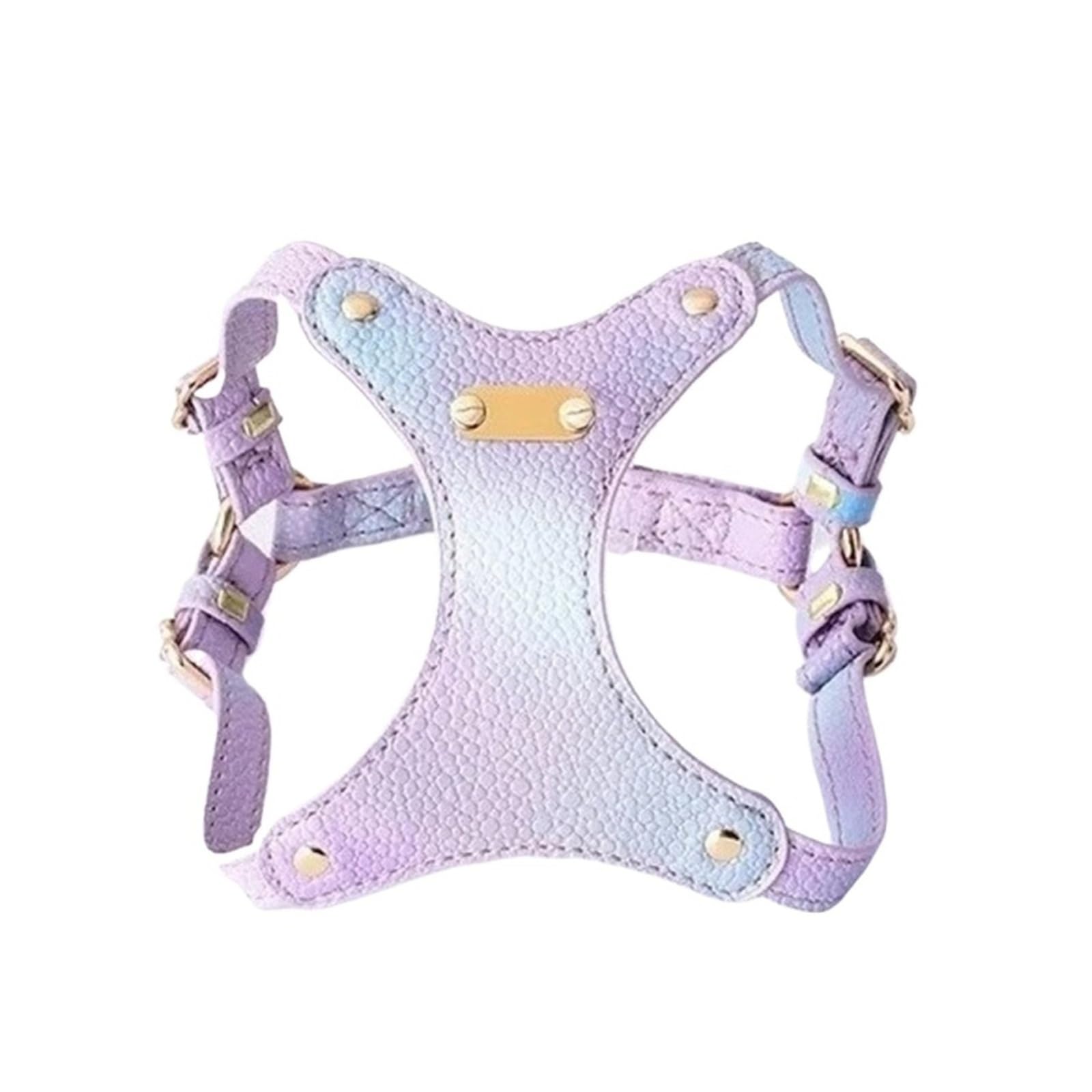 HG50-10 HG50-10 11-36T Harnais anti-échappement en cuir souple et imperméable pour chat, chihuahua et petit chien Taille M
